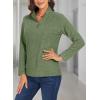 imageTACVASEN Womens Quarter Zip Pullover Sweatshirt Fleece Casual Long Sleeve Spring Fall Running Workout TopsArmy Green