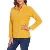 imageTACVASEN Womens Quarter Zip Pullover Sweatshirt Fleece Casual Long Sleeve Spring Fall Running Workout TopsTurmeric