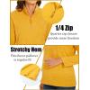 imageTACVASEN Womens Quarter Zip Pullover Sweatshirt Fleece Casual Long Sleeve Spring Fall Running Workout TopsTurmeric