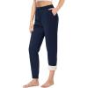 imageTACVASEN Womens Sherpa Lined Sweatpants Warm Winter Fleece Jogger Thermal Thick Cotton Pants for Outdoor Athletic LoungeNavy