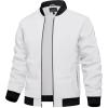 imageTACVASEN Mens Lightweight Jacket Spring Bomber Fall Windbreaker Casual Stylish Coats with Pockets02 White