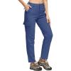 imageTACVASEN Womens Outdoor Fleece Lined Hiking Pants Windproof Snow Pants Work Pants Blue Grey S