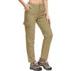 imageTACVASEN Womens Outdoor Fleece Lined Hiking Pants Windproof Snow Pants Work Pants Khaki S