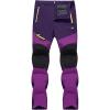 imageTACVASEN Womens Pants Waterproof Snow Ski Warm Hiking Fleece Lining Pants Purple 34