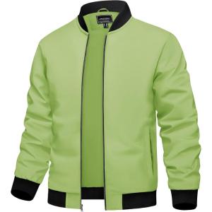 imageTACVASEN Mens Lightweight Jacket Spring Bomber Fall Windbreaker Casual Stylish Coats with Pockets13 Olive Green