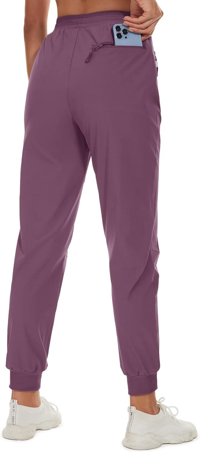 imageTACVASEN Athletic Pants for Women Lightweight Running Active Hiking Sportswear Pant Outdoor Sports Gym Sweatpants Purple Red