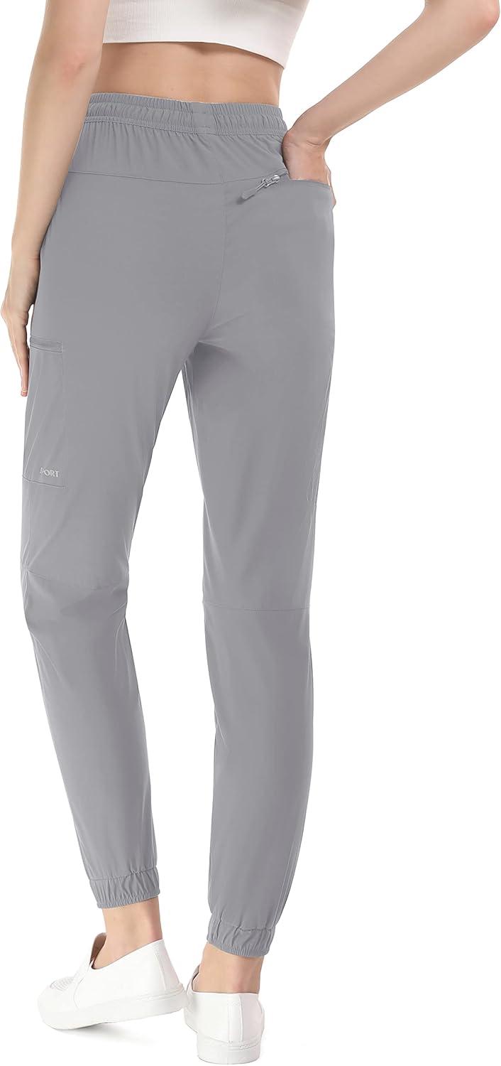 imageTACVASEN Hiking Pants for Women Stretchy Activewear Work Comfortable Light Grey S