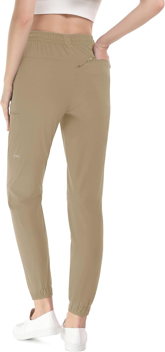 imageTACVASEN Hiking Pants for Women Water Resistant Performance Cargo Pockets Pant Khaki XL