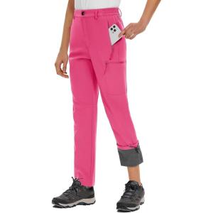 imageTACVASEN Snow Ski Pants for Women Winter Outdoor Pants Water Resistant Windproof Fleece Lined Insulated Hiking Pants for Snowboarding