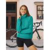 imageTACVASEN Women Winter Sweatshirt Long Sleeve Half Zip Pullover Sweatshirt Casual Fleece HoodieEgreen