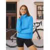imageTACVASEN Women Winter Sweatshirt Long Sleeve Half Zip Pullover Sweatshirt Casual Fleece HoodieIce Blue