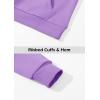 imageTACVASEN Women Winter Sweatshirt Long Sleeve Half Zip Pullover Sweatshirt Casual Fleece HoodieLight Purple