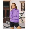 imageTACVASEN Women Winter Sweatshirt Long Sleeve Half Zip Pullover Sweatshirt Casual Fleece HoodieLight Purple
