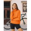 imageTACVASEN Women Winter Sweatshirt Long Sleeve Half Zip Pullover Sweatshirt Casual Fleece HoodieOrange