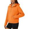 imageTACVASEN Women Winter Sweatshirt Long Sleeve Half Zip Pullover Sweatshirt Casual Fleece HoodieOrange