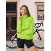 imageTACVASEN Women Winter Sweatshirt Long Sleeve Half Zip Pullover Sweatshirt Casual Fleece HoodieYellow Green