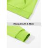 imageTACVASEN Women Winter Sweatshirt Long Sleeve Half Zip Pullover Sweatshirt Casual Fleece HoodieYellow Green