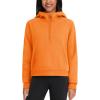 imageTACVASEN Women Winter Sweatshirt Long Sleeve Half Zip Pullover Sweatshirt Casual Fleece HoodieOrange