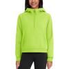 imageTACVASEN Women Winter Sweatshirt Long Sleeve Half Zip Pullover Sweatshirt Casual Fleece HoodieYellow Green
