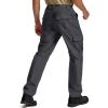 imageTACVASEN Mens Cargo Work Pants Hiking Tactical Waterproof Ripstop Breathable Stretch Pants with 8 PocketsNo BeltDark Grey