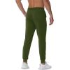 imageTACVASEN Mens Fleece Lined Joggers with Pockets Winter Warm Sweatpants Water Resistant Gym Workout Athletic Pants MenArmygreen