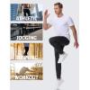 imageTACVASEN Mens Fleece Lined Joggers with Pockets Winter Warm Sweatpants Water Resistant Gym Workout Athletic Pants MenBlack