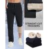 imageTACVASEN Mens Fleece Winter Pants Warm Sherpa Lined Sweatpants Heavyweight Thermal Lounge Athletic Track JoggersBlack