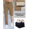 imageTACVASEN Mens Fleece Winter Pants Warm Sherpa Lined Sweatpants Heavyweight Thermal Lounge Athletic Track JoggersBrown