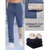 imageTACVASEN Mens Fleece Winter Pants Warm Sherpa Lined Sweatpants Heavyweight Thermal Lounge Athletic Track JoggersGrey Blue Heather
