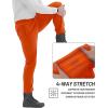 imageTACVASEN Mens Fleece Winter Pants Warm Sherpa Lined Sweatpants Heavyweight Thermal Lounge Athletic Track JoggersOrange