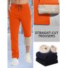 imageTACVASEN Mens Fleece Winter Pants Warm Sherpa Lined Sweatpants Heavyweight Thermal Lounge Athletic Track JoggersOrange