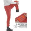 imageTACVASEN Mens Fleece Winter Pants Warm Sherpa Lined Sweatpants Heavyweight Thermal Lounge Athletic Track JoggersOrange Red