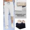 imageTACVASEN Mens Fleece Winter Pants Warm Sherpa Lined Sweatpants Heavyweight Thermal Lounge Athletic Track JoggersWhite