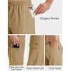 imageTACVASEN Mens Long Cargo Shorts Cotton Below Knee Capris with 6 Pockets Drawstring Elastic Waistband Capri Pants02khaki