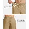 imageTACVASEN Mens Long Cargo Shorts Cotton Below Knee Capris with 6 Pockets Drawstring Elastic Waistband Capri Pants02khaki