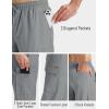 imageTACVASEN Mens Long Cargo Shorts Cotton Below Knee Capris with 6 Pockets Drawstring Elastic Waistband Capri Pants03lgray