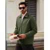imageTACVASEN Mens Cotton Jacket Full Zip Up Work Jackets Turndown Collar Business Casual Windbreaker with 3 PocketsArmy Green