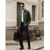 imageTACVASEN Mens Cotton Jacket Full Zip Up Work Jackets Turndown Collar Business Casual Windbreaker with 3 PocketsArmy Green