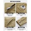 imageTACVASEN Mens Cotton Jacket Full Zip Up Work Jackets Turndown Collar Business Casual Windbreaker with 3 PocketsKhaki