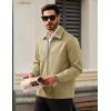 imageTACVASEN Mens Cotton Jacket Full Zip Up Work Jackets Turndown Collar Business Casual Windbreaker with 3 PocketsKhaki