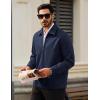 imageTACVASEN Mens Cotton Jacket Full Zip Up Work Jackets Turndown Collar Business Casual Windbreaker with 3 PocketsNavy