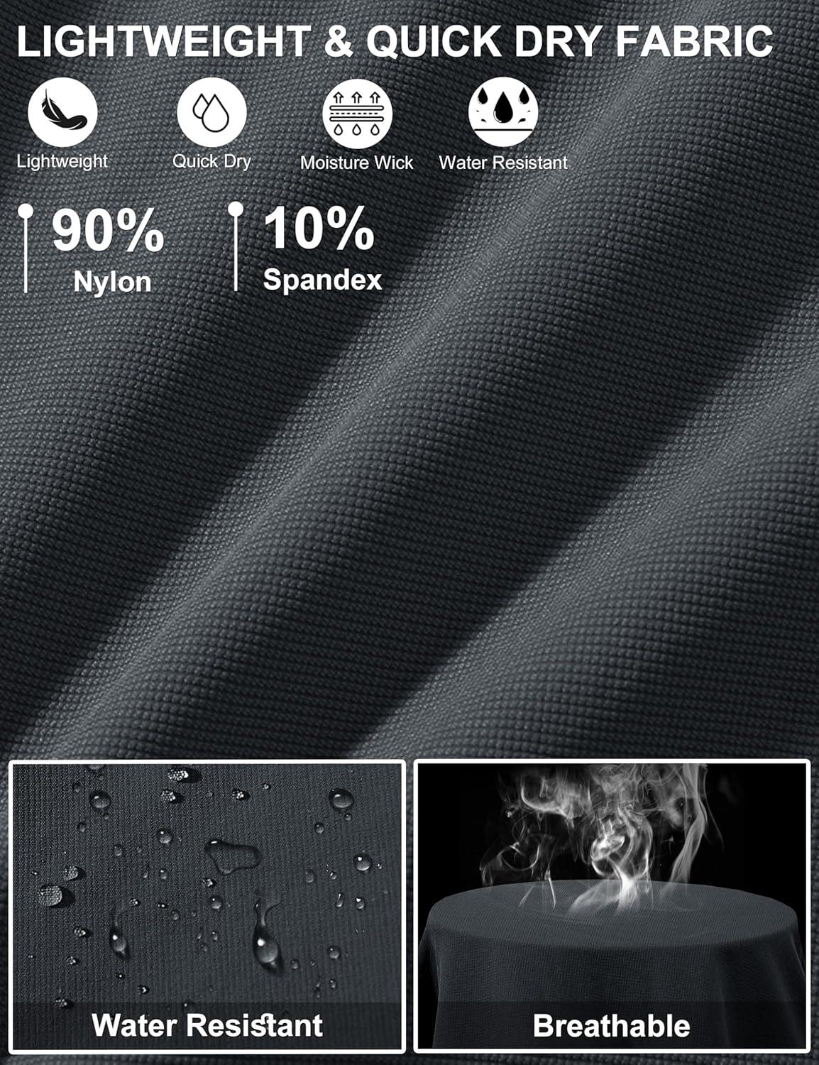 imageTACVASEN Mens Hiking Cargo Shorts 10quot Quick Dry Lightweight Casual Golf Work Shorts with Zipper Pocket Summer OutdoorDark Grey