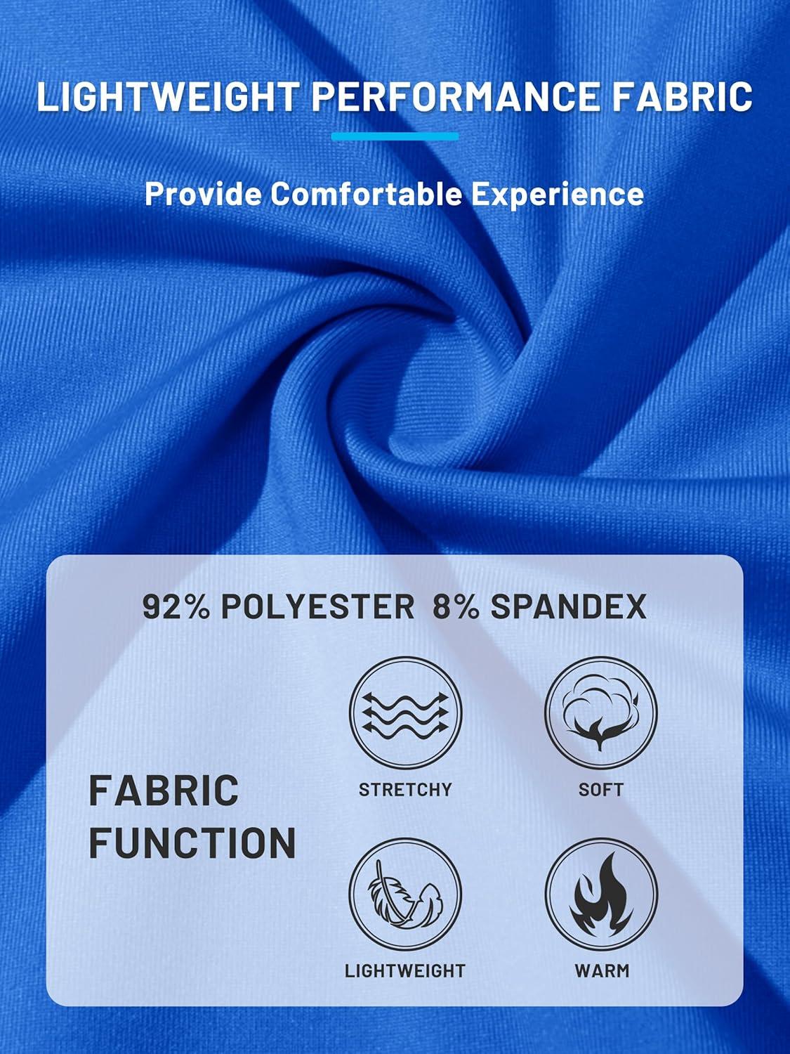 imageTACVASEN Mens Quarter Zip Pullover Fleece Lined Thermal Long Sleeve Golf Shirt 14 Zip Warm Winter SweatshirtsColor Blue