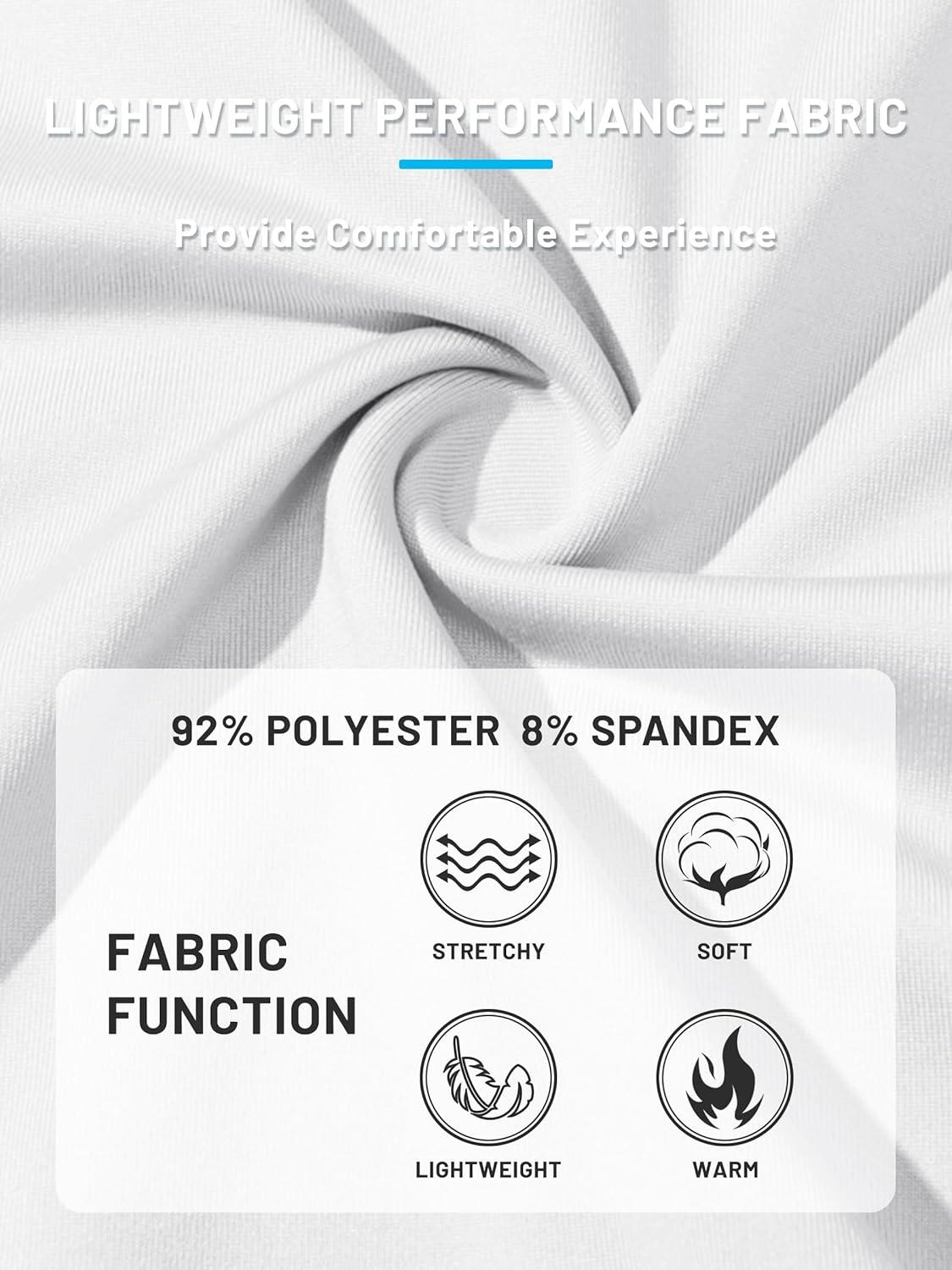 imageTACVASEN Mens Quarter Zip Pullover Fleece Lined Thermal Long Sleeve Golf Shirt 14 Zip Warm Winter SweatshirtsWhite