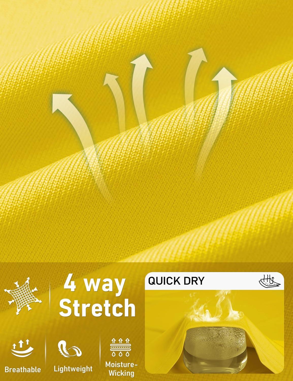 imageTACVASEN Sun Shirt Women Long Sleeve Athletic Yoga UPF 50 Tops with Thumb Holes Quick Dry UV Protection Running ShirtsBrightyellow