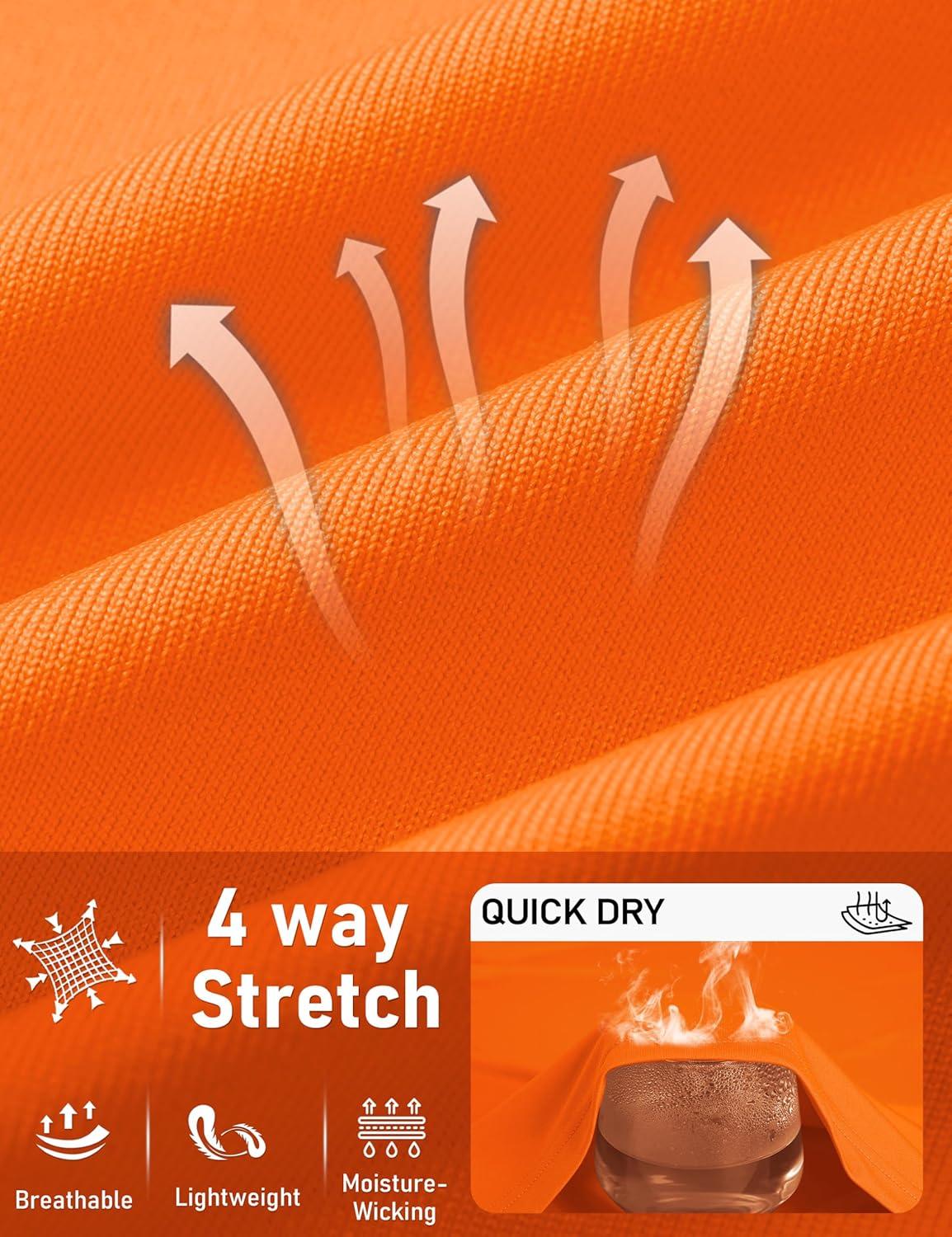 imageTACVASEN Sun Shirt Women Long Sleeve Athletic Yoga UPF 50 Tops with Thumb Holes Quick Dry UV Protection Running ShirtsFrorange