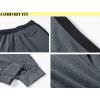 imageTACVASEN Mens 34 Long Cotton Casual Shorts Jogger Capri Pants Zipper Black