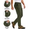 imageTACVASEN Mens Hiking Cargo Pants with 6 Pockets Lightweight Water Resistant Quick Dry Travel Pants for Men Work OutdoorArmy Green