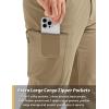 imageTACVASEN Mens Hiking Cargo Pants with 6 Pockets Lightweight Water Resistant Quick Dry Travel Pants for Men Work OutdoorKhaki