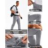 imageTACVASEN Mens Hiking Cargo Pants with 6 Pockets Lightweight Water Resistant Quick Dry Travel Pants for Men Work OutdoorLight Grey